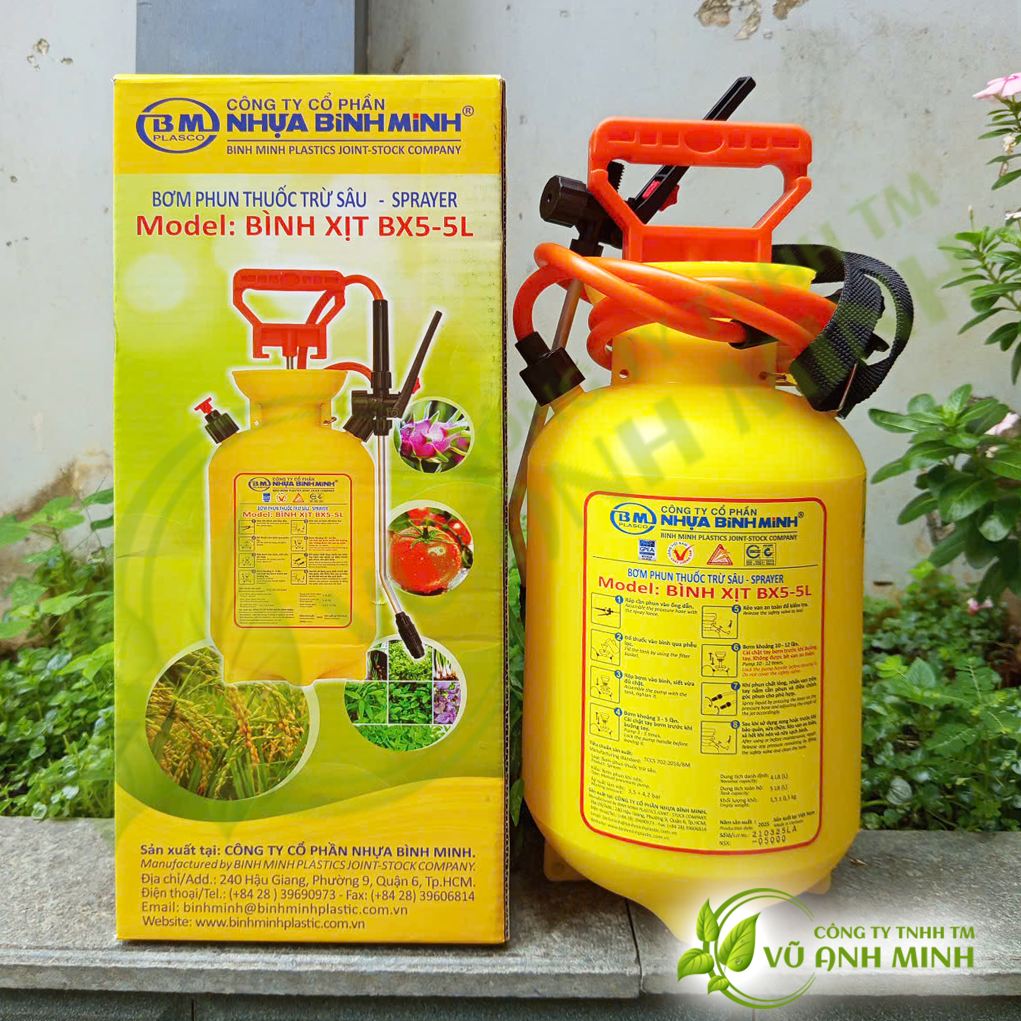 Bình xịt tưới cây Bình Minh 5 lít - #001C#