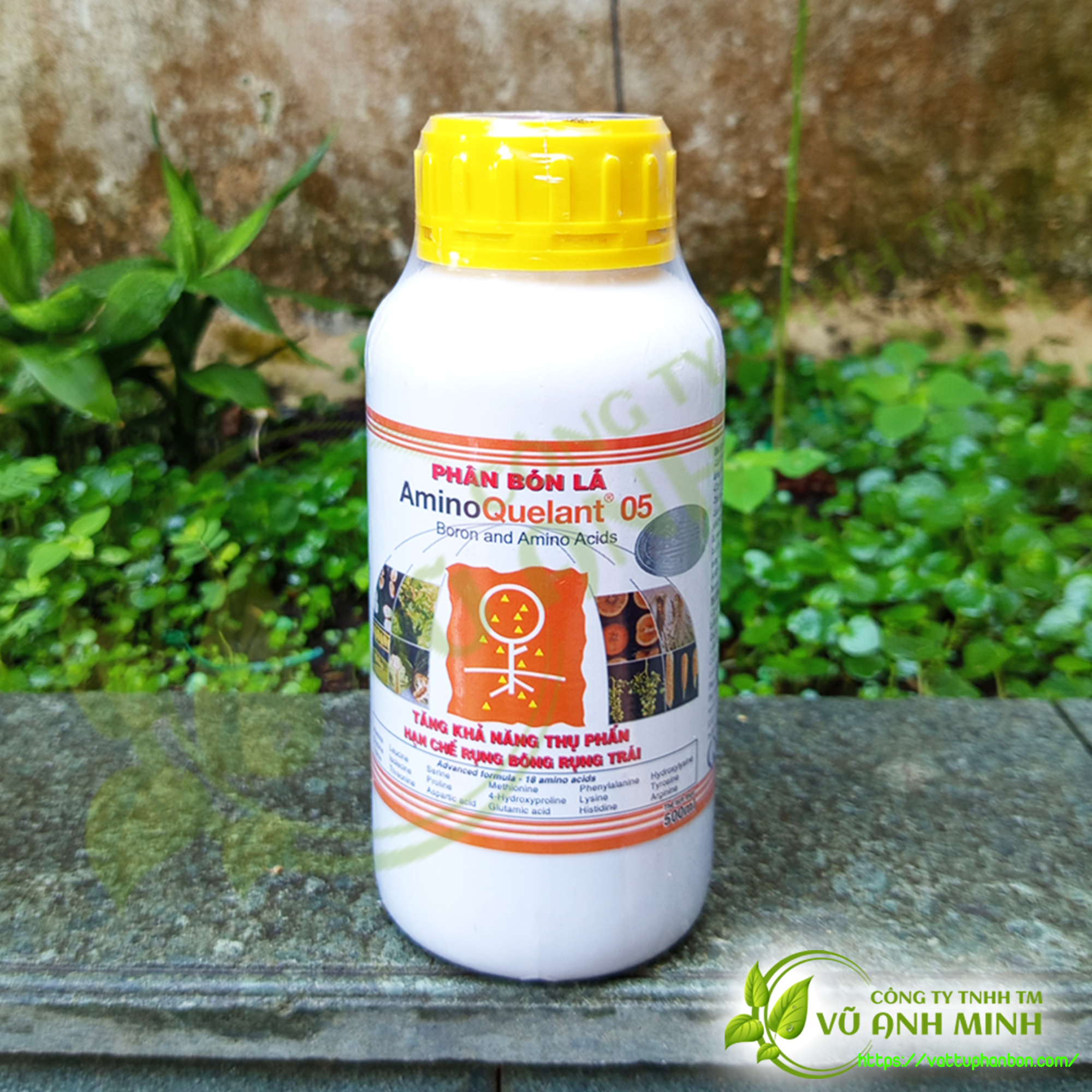 Phân bón lá Amino Quelant 05 - Tăng khả năng thụ phấn - Hạn chế rụng bông rụng trái - #058A# - 500ml