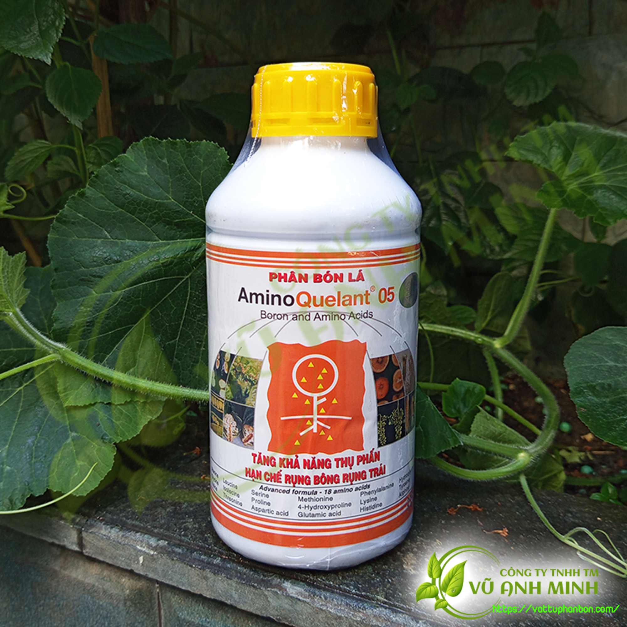 Phân bón lá Amino Quelant 05 - Tăng khả năng thụ phấn - Hạn chế rụng bông rụng trái - #059A# - 1 lít
