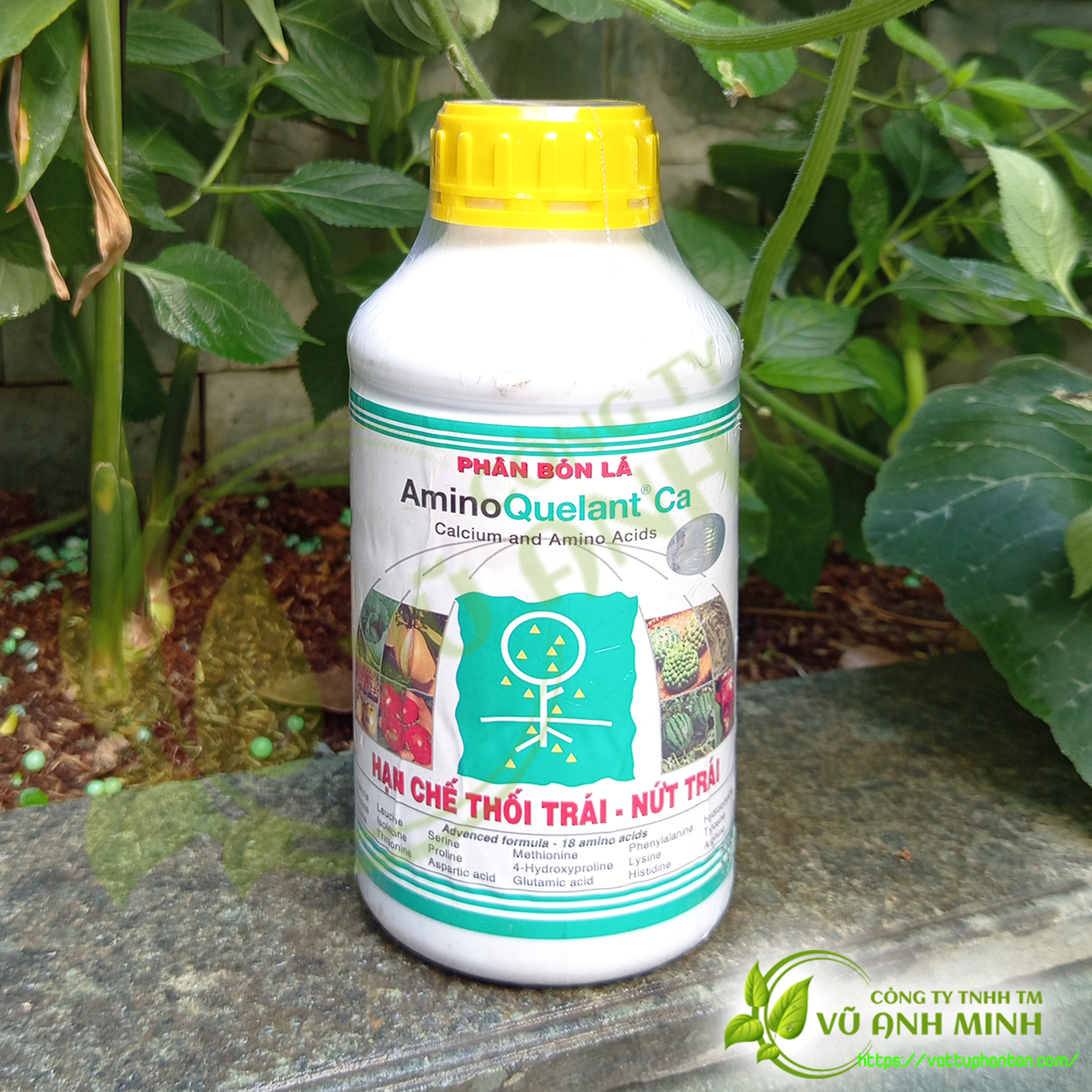 Phân bón lá Amino Quelant Ca - Hạn chế thối trái nứt trái - #063A# - 1 lít